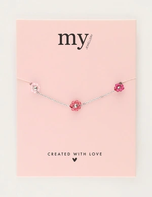 My Jewellery Bracelet flowers pink red MJ12214