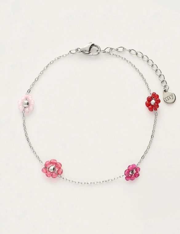 My Jewellery Bracelet flowers pink red MJ12214