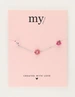 My Jewellery Bracelet flowers pink red MJ12214