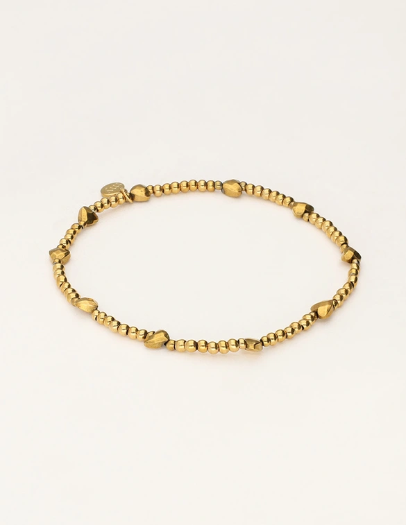 My Jewellery Bracelet gold beads hearts MJ11055