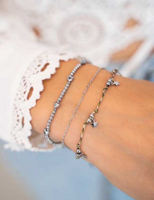 My Jewellery Bracelet gold beads hearts MJ11055