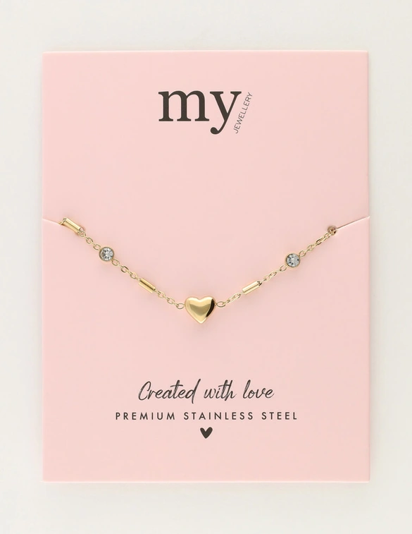 My Jewellery Bracelet heart tubes MJ12066