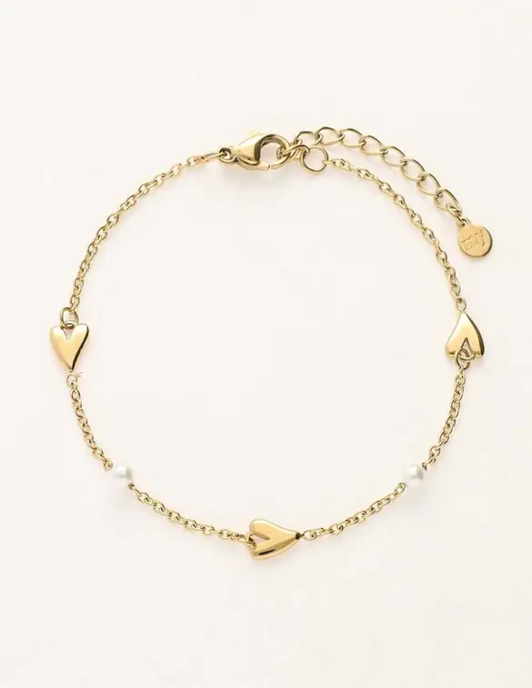 My Jewellery Bracelet hearts & pearls MJ10144