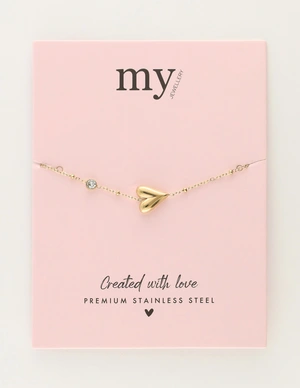My Jewellery Bracelet horizontal heart strass MJ12072