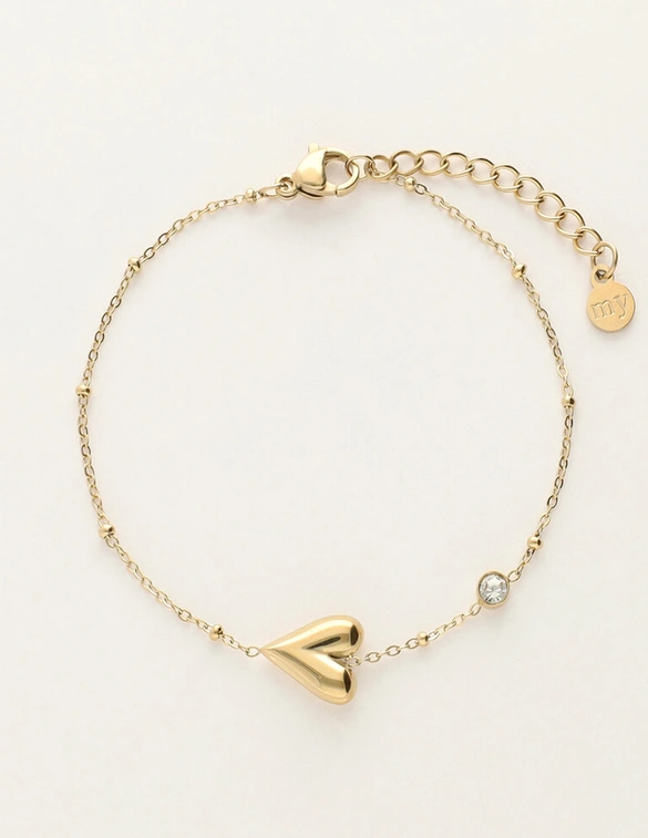 My Jewellery Bracelet horizontal heart strass MJ12072