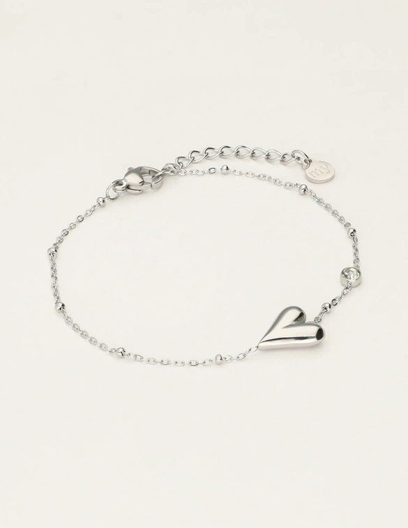 My Jewellery Bracelet horizontal heart strass MJ12072