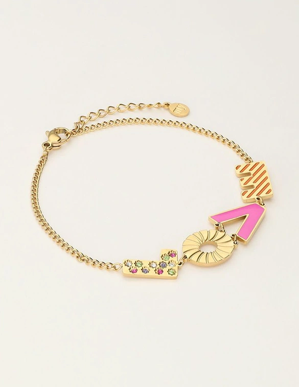 My Jewellery Bracelet letters love pink MJ10191