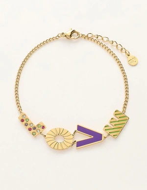 My Jewellery Bracelet letters love purple MJ10192