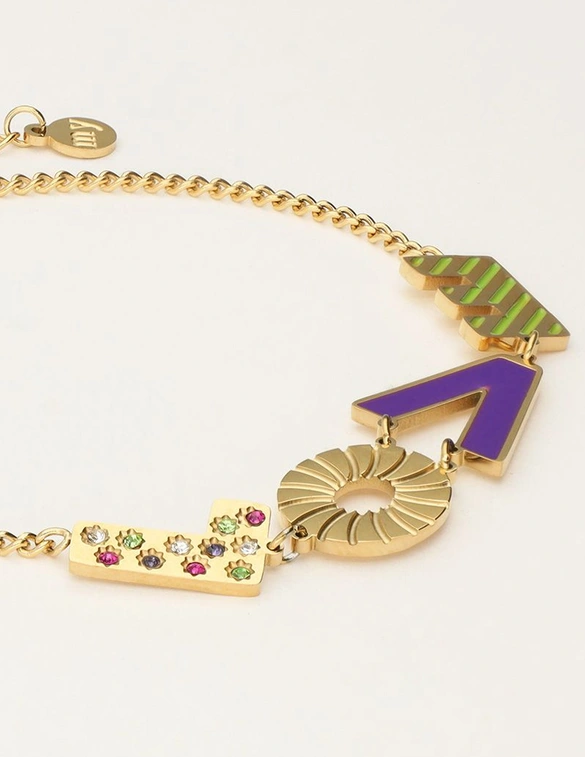My Jewellery Bracelet letters love purple MJ10192