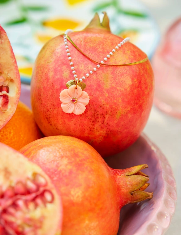 My Jewellery Bracelet pearl chain peach shell MJ13778