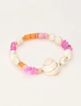 My Jewellery Bracelet pearl shells pink orange MJ10980