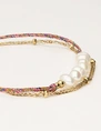 My Jewellery Bracelet pink cord pearls MJ11056