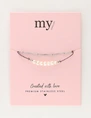My Jewellery Bracelet pink cord pearls MJ11056