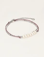 My Jewellery Bracelet pink cord pearls MJ11056