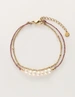 My Jewellery Bracelet pink cord pearls MJ11056