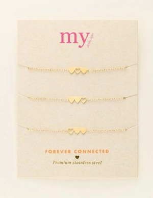 My Jewellery Bracelet set 3 hearts MJ09022