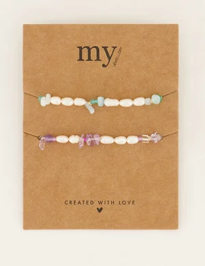 My Jewellery Bracelet Set Of 2 Pearls MJ06953
