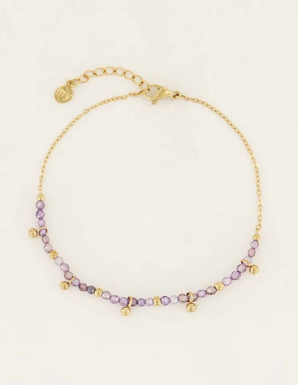 My Jewellery Bracelet Vintage Beads Purple MJ06969