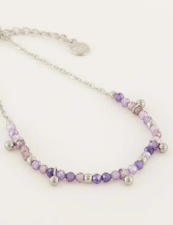 My Jewellery Bracelet Vintage Beads Purple MJ06969