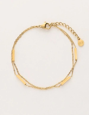 My Jewellery Bracelet with 2 chains and bar MJ11101