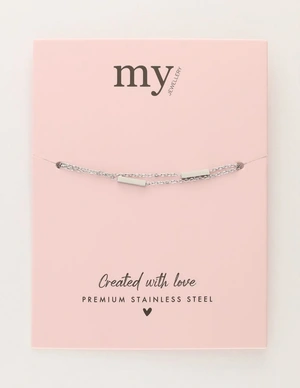 My Jewellery Bracelet with 2 chains and bar MJ11101