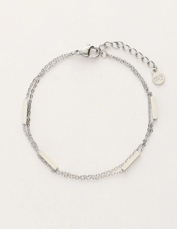 My Jewellery Bracelet with 2 chains and bar MJ11101