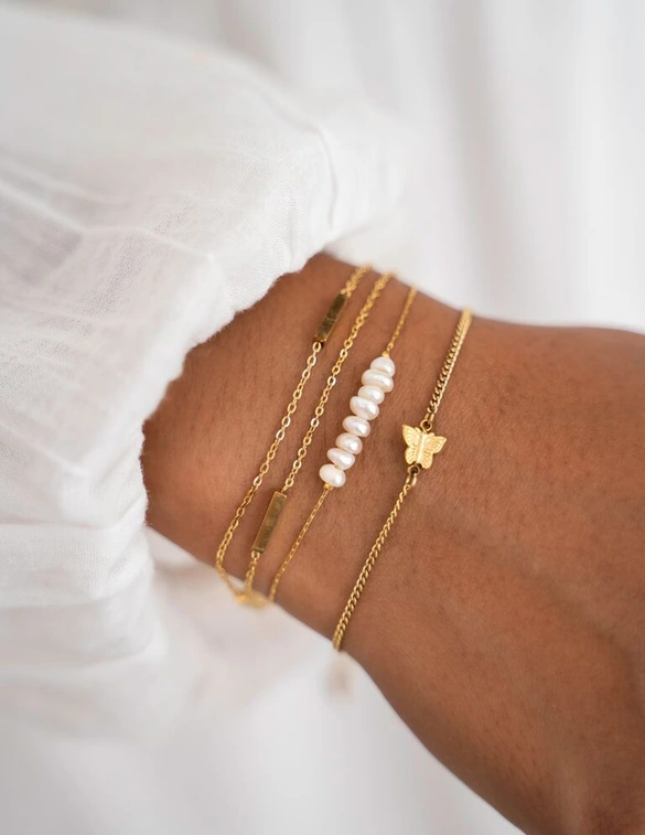 My Jewellery Bracelet with 2 chains and bar MJ11101