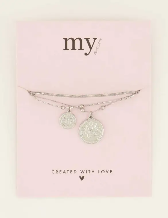 My Jewellery Bracelet with 3 layers and charms MJ08093