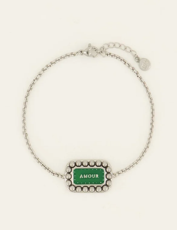 My Jewellery Bracelet with green amour enamel MJ07822