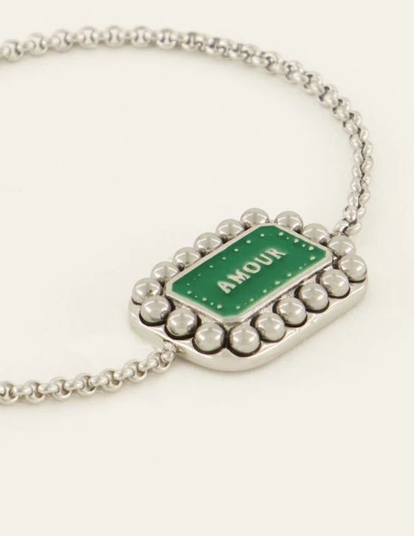 My Jewellery Bracelet with green amour enamel MJ07822