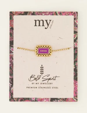 My Jewellery Bracelet with purple amour enamel MJ07825