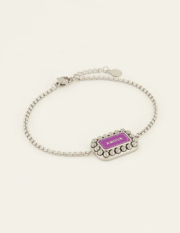 My Jewellery Bracelet with purple amour enamel MJ07825