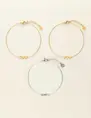 My Jewellery Bracelets 3 hearts 2 gold 1 silver MJ09649