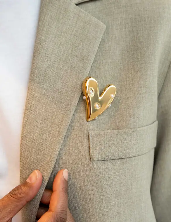 My Jewellery Broche pearl heart MJ13587