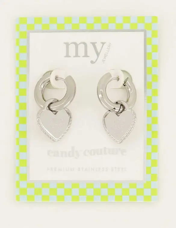 My Jewellery Candy earrings with big hearts MJ06287