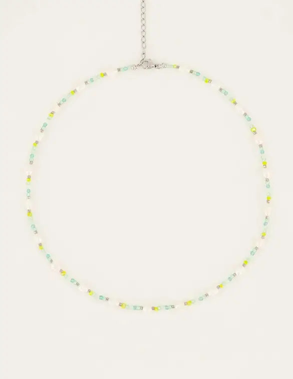 My Jewellery Candy necklace with blue beads and pearls MJ06551