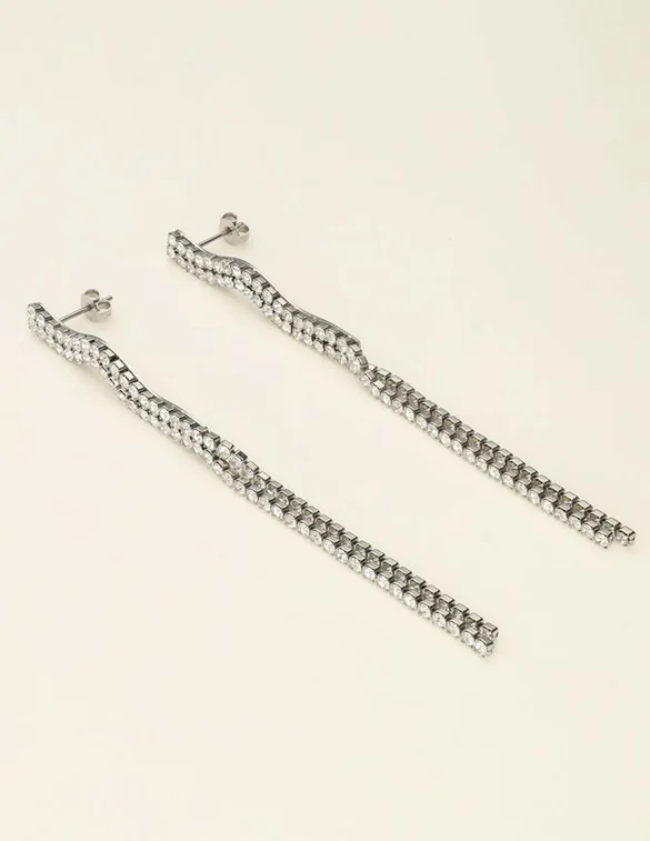 My Jewellery Drop earring swirl strass MJ09475