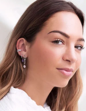 My Jewellery Ear cuff dubbele ring strass MJ02665