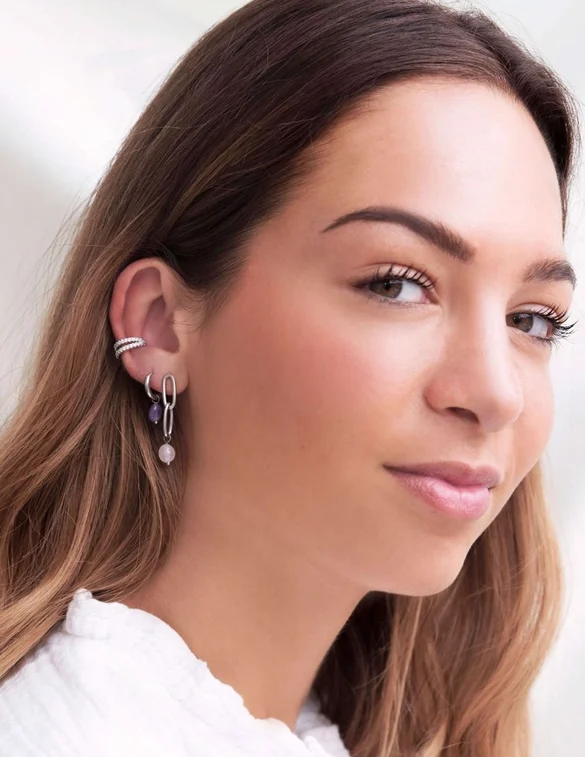My Jewellery Ear cuff dubbele ring strass MJ02665