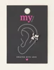 My Jewellery Ear cuff roze bloemen MJ03926