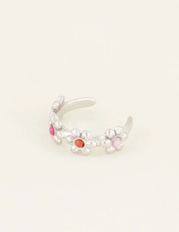 My Jewellery Ear cuff vier bloemetjes MJ03927