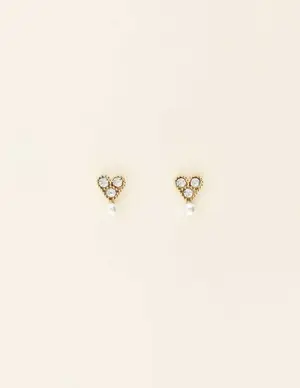 My Jewellery Ear studs heart & pearl MJ08530
