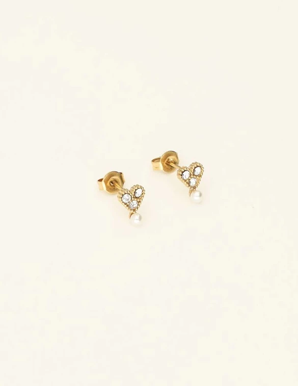 My Jewellery Ear studs heart & pearl MJ08530
