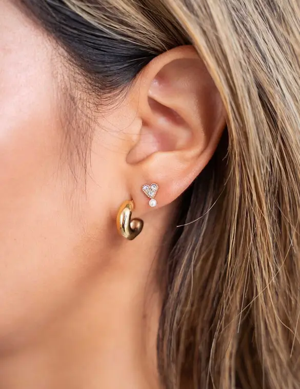 My Jewellery Ear studs heart & pearl MJ08530