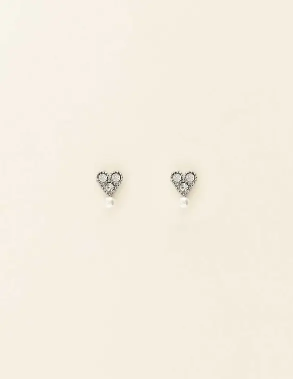 My Jewellery Ear studs heart & pearl MJ08530