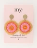 My Jewellery Earring beads coral purple MJ11109