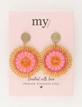 My Jewellery Earring beads coral purple MJ11109