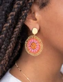 My Jewellery Earring beads coral purple MJ11109