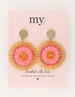 My Jewellery Earring beads coral purple MJ11109