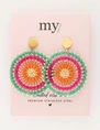 My Jewellery Earring beads green purple MJ11108